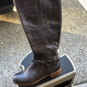 Knee high coach boots